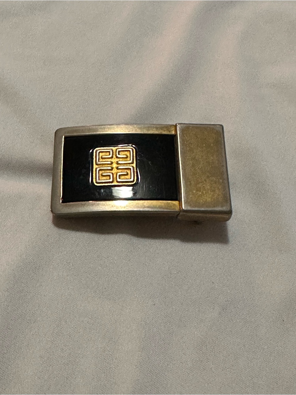 Givenchy 4G Logo Belt Buckle - Gold & Black Enamel Hardware
